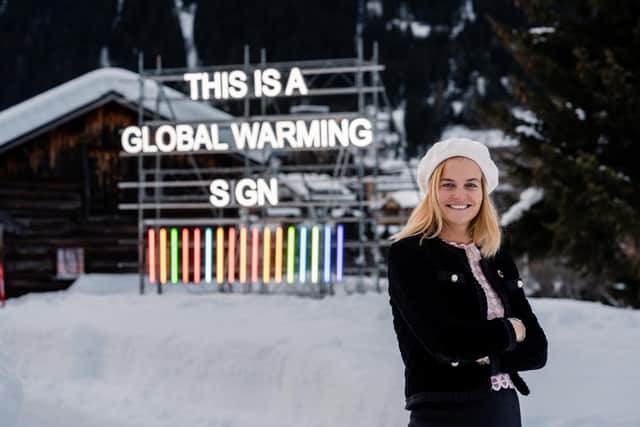The Terrabotics executive pictured at the recent World Economic Forum in Davos, where she gave a presentation. Picture: Anna Rowland.