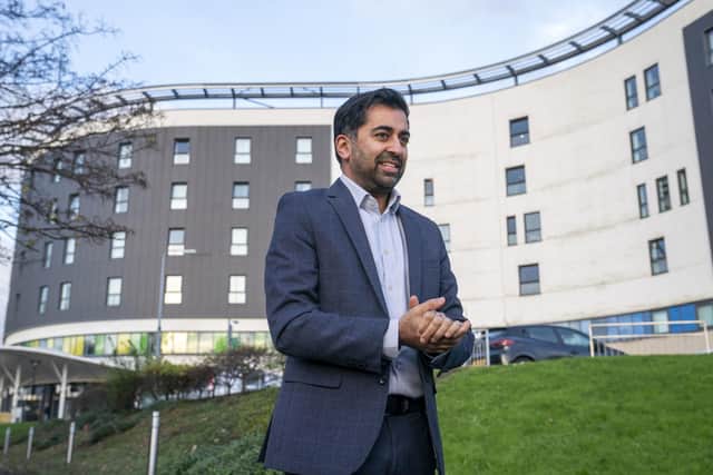 Health Secretary Humza Yousaf during a visit to the Rapid Cancer Diagnostic Service (RCDS) at the NHS Fife Victoria Hospital in Kirkcaldy.