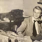Laing Speirs looking every bit the dashing young newspaperman at the Evening Dispatch in 1957