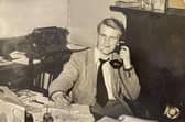 Laing Speirs looking every bit the dashing young newspaperman at the Evening Dispatch in 1957