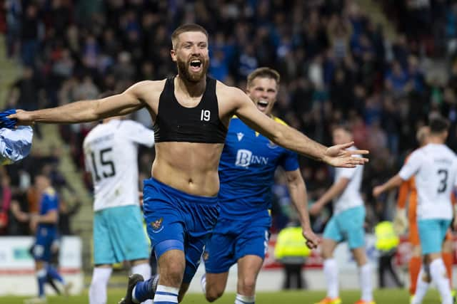 Shaun Rooney celebrates as he makes it 4-0.   (Photo by Mark Scates / SNS Group)