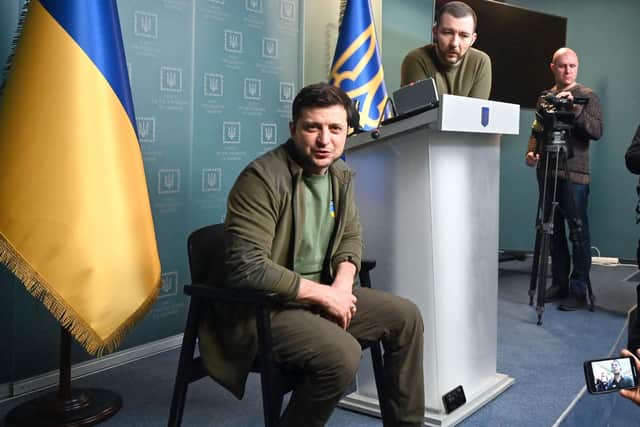 Ukrainian President Volodymyr Zelensky received a standing ovation from both sides of the House of Commons (Picture: Sergei Supinsky/AFP via Getty Images)