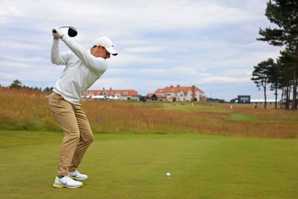 Rory McIlroy in action at the 2021 abrdn Scottish Open at The Renaissance Club. Picture: Andrew Redington/Getty Images.