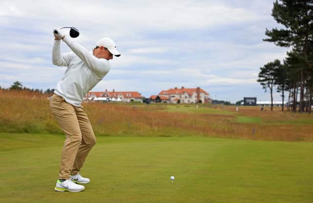 Rory McIlroy in action at the 2021 abrdn Scottish Open at The Renaissance Club. Picture: Andrew Redington/Getty Images.