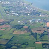 Prestwick and Monkton. The plane came down to the east of the village on Tuesday after leaving the airport. PIC: MJ Richardson/geograph.org.