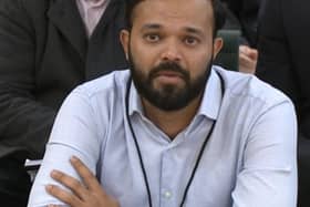 Screen grab from Parliament TV of former cricketer Azeem Rafiq crying as he gives evidence at the inquiry into racism he suffered at Yorkshire County Cricket Club, at the Digital, Culture, Media and Sport (DCMS) committee on sport governance at Portcullis House in London.