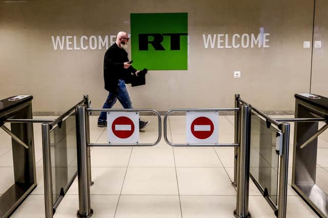 RT is a propaganda tool used by Vladimir Putin (Picture: Yuri Kadobnov/AFP via Getty Images)