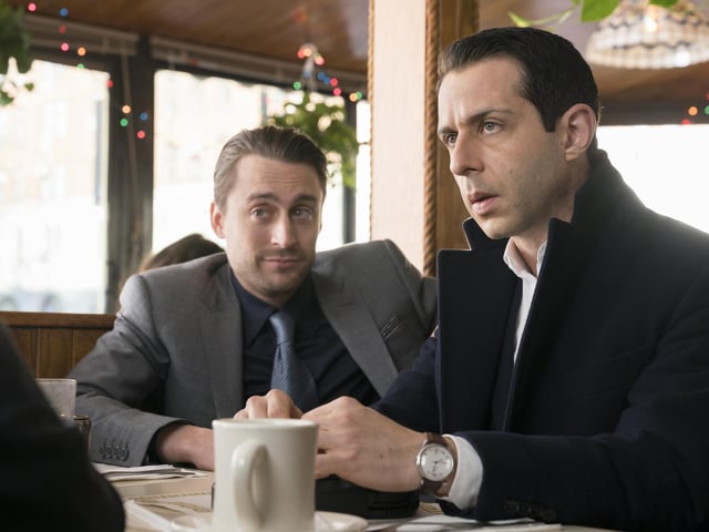 The sixth episode of the debut season of Succession, in Which Side Are You On? Kendall attempts to stage a vote of no confidence against his father, while Shiv continues to progress her political career.