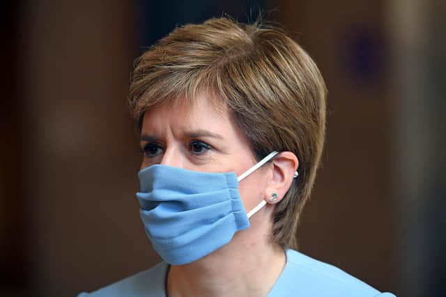 The First Minister will be heading up today's covid briefing at 12.15pm (Image: Andy Buchanan/PA Wire)