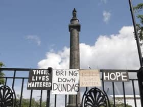 The Melville Monument in Edinburgh was previously targeted by protesters. Picture: Urquhart Media/BBC