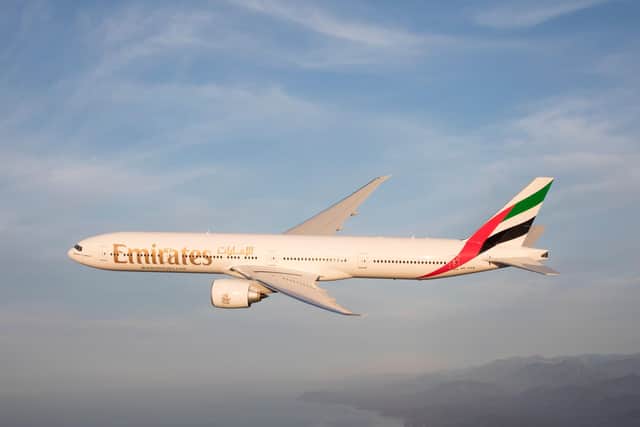 Emirates also operates Boeing 777-300ER aircraft on its Glasgow-Dubai route. Picture: Emirates