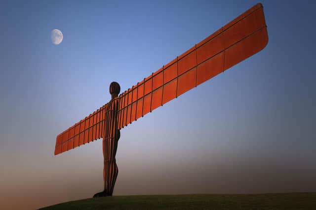 Antony Gormley’s Angel of the North sculpture near Gateshead, one of the stops on the 30-mile Angel’s Way.