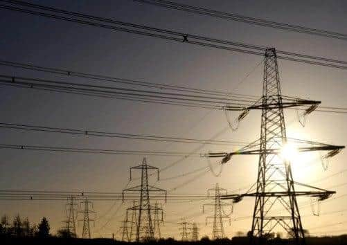 Pylons photographed near Stirling