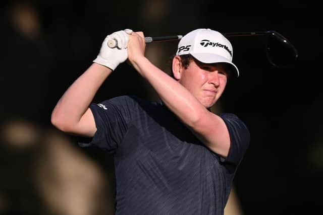 Bob MacIntyre tees off the 11th hole during day two of the Estrella Damm N.A. Andalucía Masters at Real Club Valderrama in Cadiz. Picture: Ross Kinnaird/Getty Images.