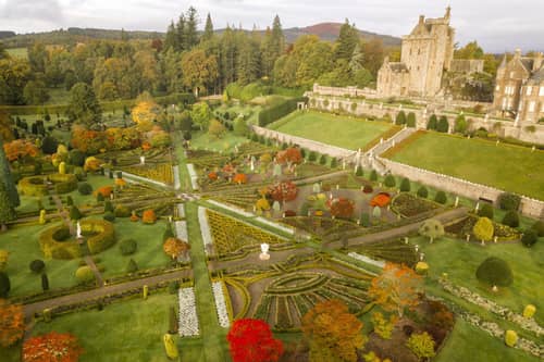 Scotland's famous Drummond Castle Gardens, near Crieff, Perth and Kinross, which date back to 1630 and are described as 'one of Europe's most important and impressive formal gardens'. Oct 13 2022 Pic: Katielee Arrowsmith @SWNS.JPG