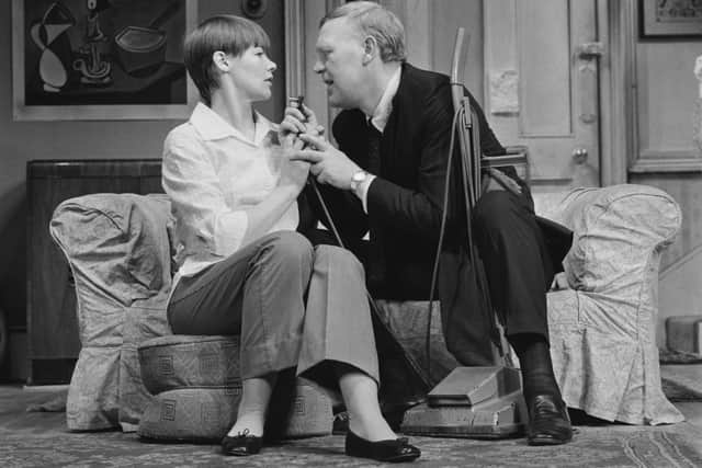 Ackland with the late Glenda Jackson on stage in John Mortimer's Collaborators in 1973 (Picture: Evening Standard/Hulton Archive/Getty Images)