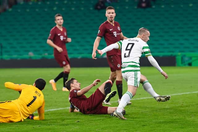 Leigh Griffiths scored for Celtic against Sparta Prague.