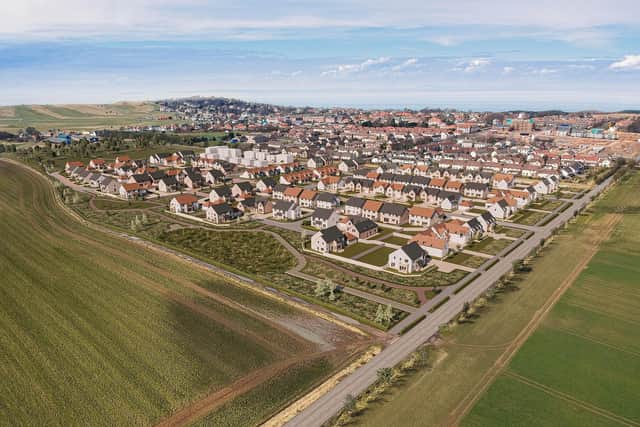 An aerial view of how the latest Gullane development from Cala (East) will look.