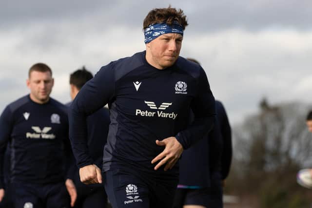Hamish Watson training with Scotland this week. (Photo by Craig Williamson / SNS Group)