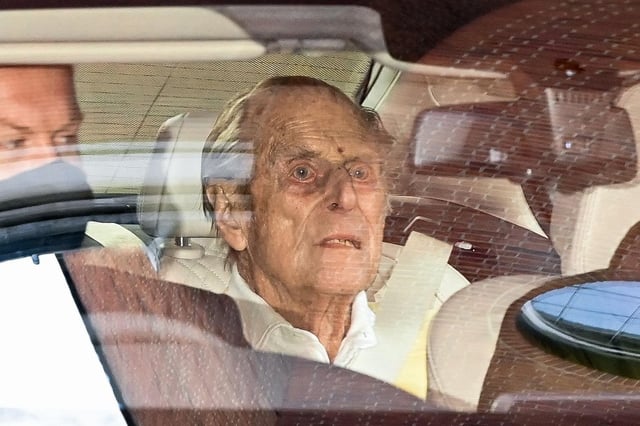 The Duke of Edinburgh leaves King Edward VII's Hospital in central London