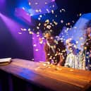 Christopher Jordan-Marshall, Gavin Whitworth and Emma Mullen in A History of Paper at the Traverse.