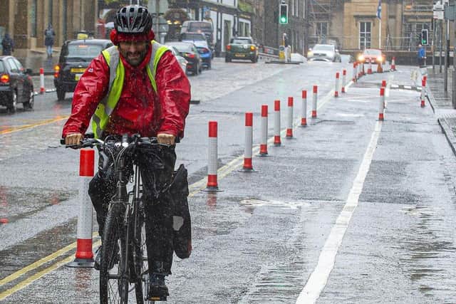 The Spaces for People project has seen new cycle lanes created in the city (Picture: Lisa Ferguson)