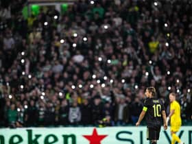 Celtic fans pay tribute to the Lisbon Lions on a night where their unstinting support even at the end of the 3-0 loss was an expression of the best of the club off the pitch.  (Photo by Craig Williamson / SNS Group)