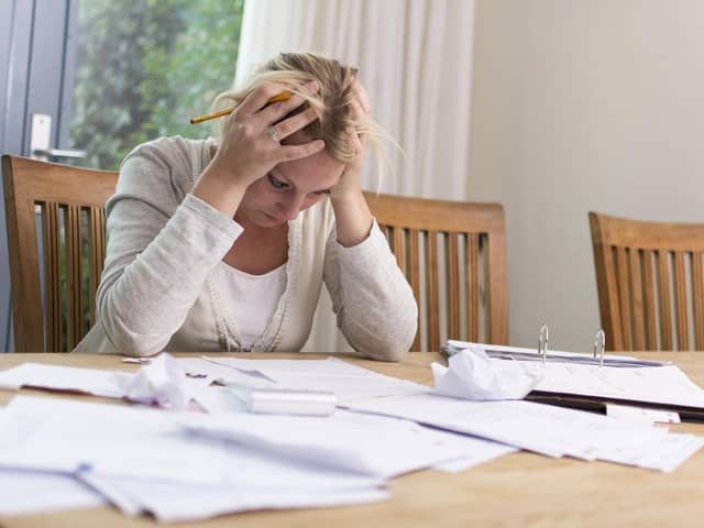The Financial Conduct Authority has found that 7.8 million people in the UK are finding it a 'heavy burden' to keep up with their bills (file image). Picture: Getty Images/iStockphoto.
