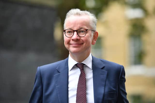 Minister for the Cabinet Office, Chancellor of the Duchy of Lancaster, Michael Gove, arrives at Downing Street on September 8, 2020 in London, England.