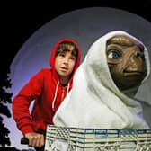 A re-enactment of the iconic scene from Steven Spielberg's movie classic, ET the Extra-Terrestrial (Picture: Greg Wood/AFP via Getty Images)