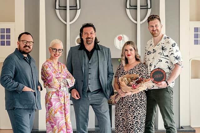 Scotland's Home of the Year 2023 winners Christina and Ben from the Old Train House, Edinburgh, pictured with judges Banjo Beale, Anna Campbell-Jones and Michael Angus.