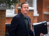 David Cameron leaves his home in London ahead of giving evidence to the Commons Treasury Committee on Greensill Capital. Picture: PA