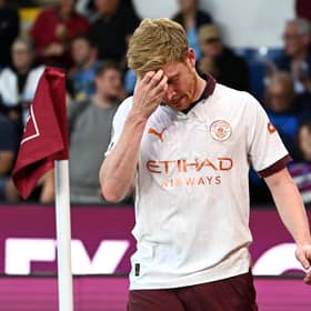 Kevin De Bruyne damaged his hamstring during the match between Man City and Burnley.