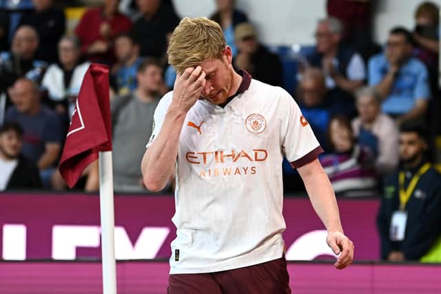 Kevin De Bruyne damaged his hamstring during the match between Man City and Burnley.