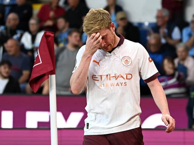 Kevin De Bruyne damaged his hamstring during the match between Man City and Burnley.