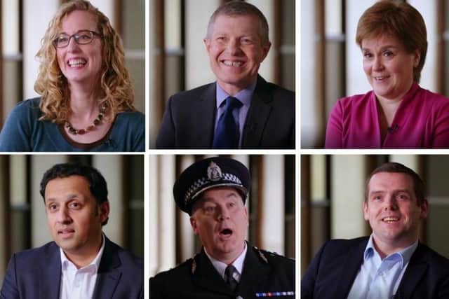 Scot Squad chief Cameron Miekelson grills the party leaders on various issues (picture credit: BBC).