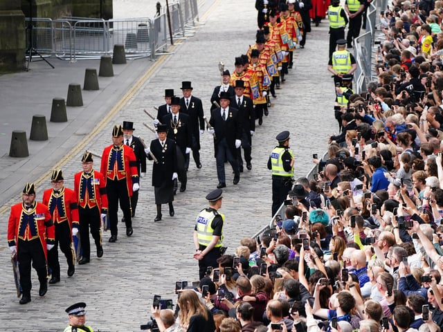 An Accession Proclamation Ceremony at Mercat Cross, Edinburgh, publicly proclaiming King Charles III as the new monarch. Picture date: Sunday September 11, 2022.