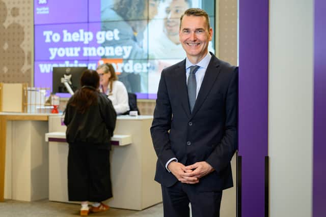 Jimmy Robertson, pictured in the refurbished Gordon Street Royal Bank of Scotland branch in Glasgow. Picture: Ian Georgeson Photography
