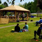 Lauren Samels and Daniel Boys in An Afternoon at the West End at Pitlochry Festival Theatre's new Bandstand venue PIC: Melanie Brockway