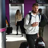 St Johnstone David Wotherspoon arrives at Edinburgh Airport ahead of the Canada squad announcement.