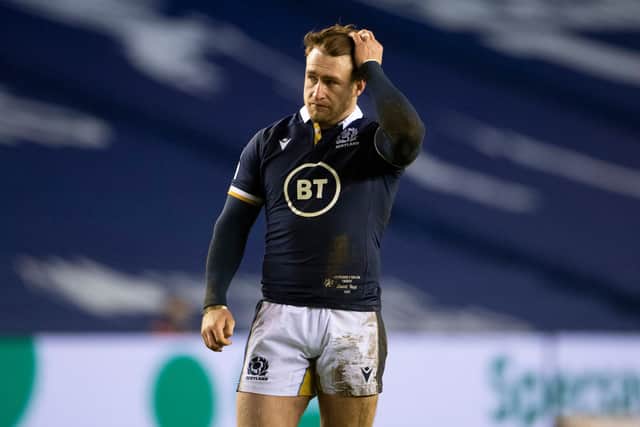 Stuart Hogg lamented ill-discipline during the defeat to Wales at BT Murrayfield. Picture: SNS