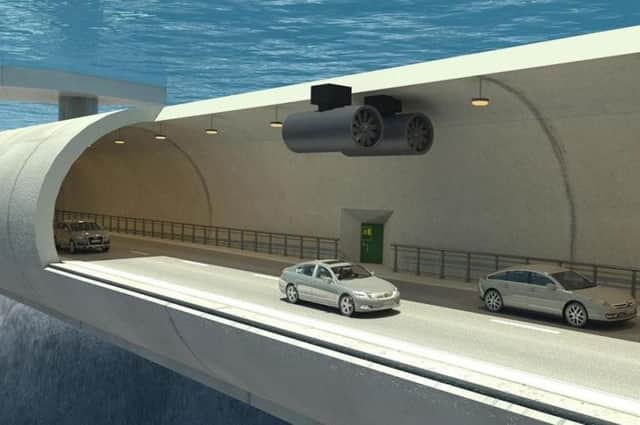 Artist's impression of the floating tube tunnel