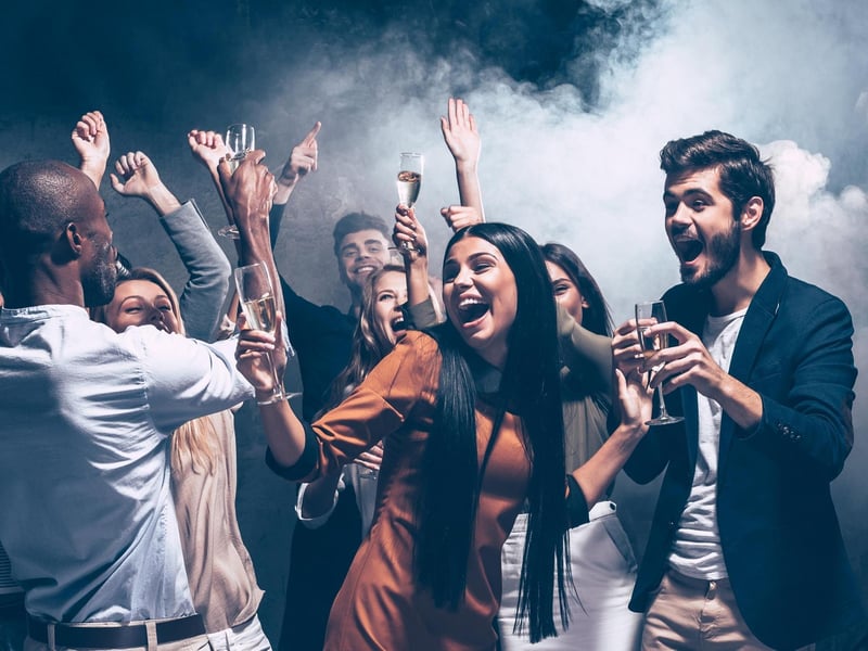 The word "shindig" (which refers to a lively party) is said to derive from "sìnteag" which in Scottish Gaelic means means "leap, jump". An appropriate word for a party specifically meant to be large and energetic.