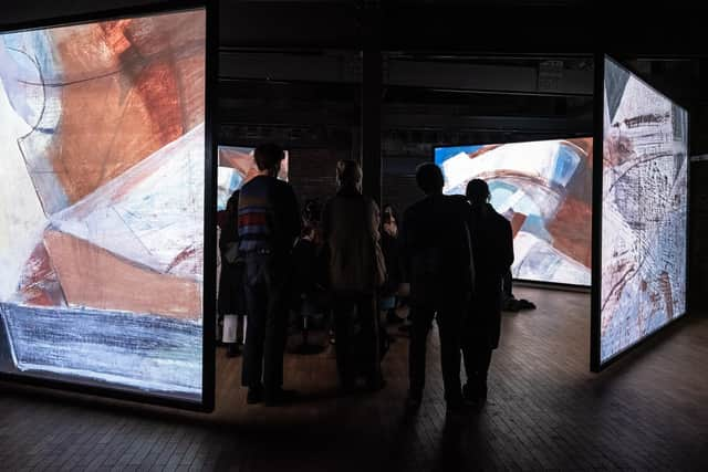 Installation show of Mark Cousins' installation Like a Huge Scotland at the Fruitmarket, Edinburgh