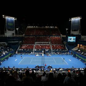 The men’s final of the Qatar Open will be held on Centre Court of the Khalifa International Tennis & Squash Complex, in Doha, which has a seated capacity of 7,000. Though, due to Covid pandemic restrictions, attendance will be limited to 10% of its maximum capacity. (Pic: Getty)