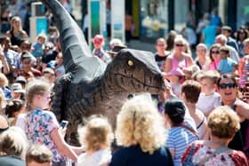 Standing at almost two metres tall and three metres long, Noisy Norman towers over guests and roars into life for those who are brave enough to get close.