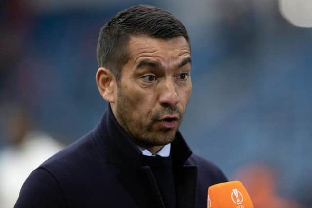 Rangers manager Giovanni van Bronckhorst is 'very confident' about his team's chances of making it to the Europa League final. (Photo by Craig Williamson / SNS Group)