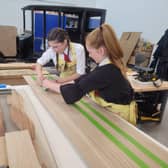 Castlebrae pupils at work on a project