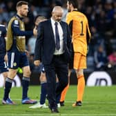 Scotland manager Steve Clarke cuts a dejected figure after the 3-1 defeat to Ukraine at Hampden. (Photo by Alan Harvey / SNS Group)