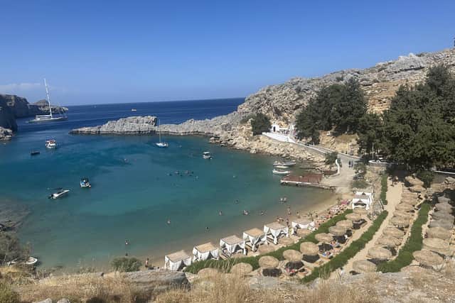 St Paul’s Bay, Rhodes. Pic: Lauren Taylor/PA